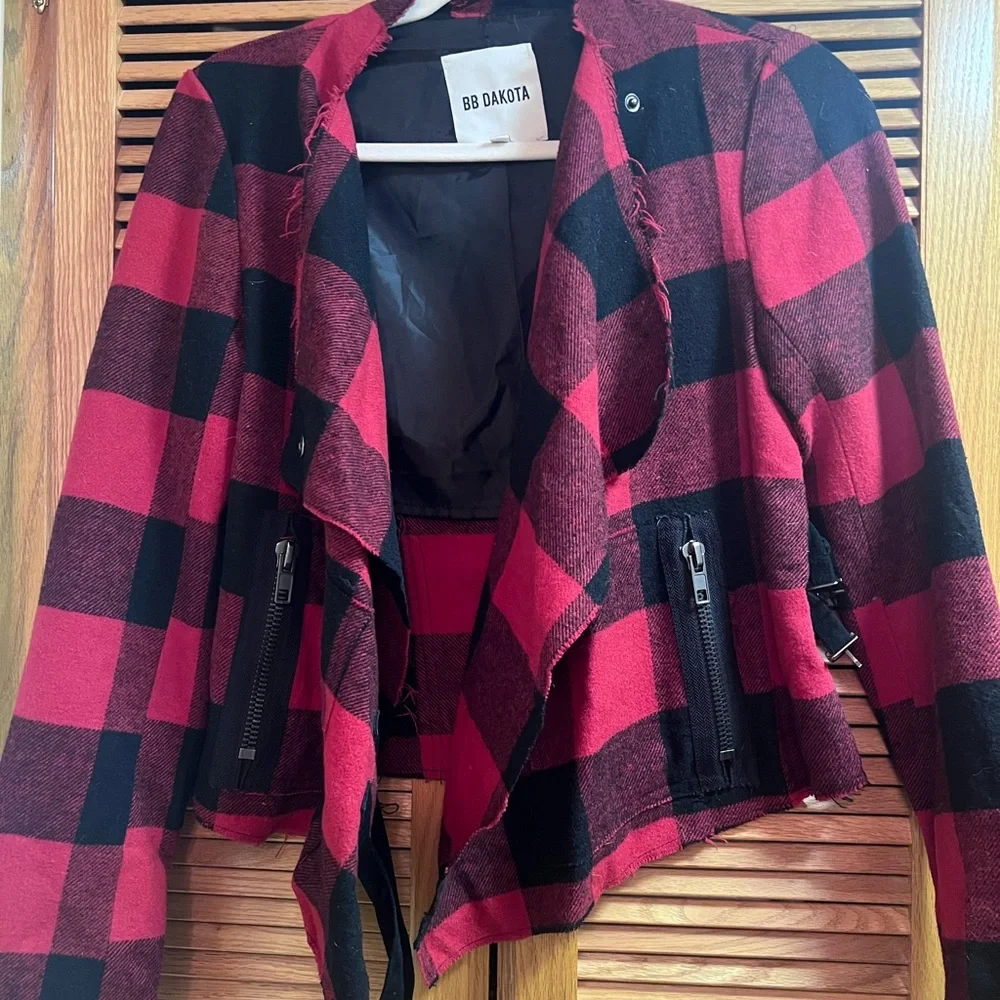 BB Dakota Rosanna Plaid Wool Blend Jacket - Picture 6 of 8